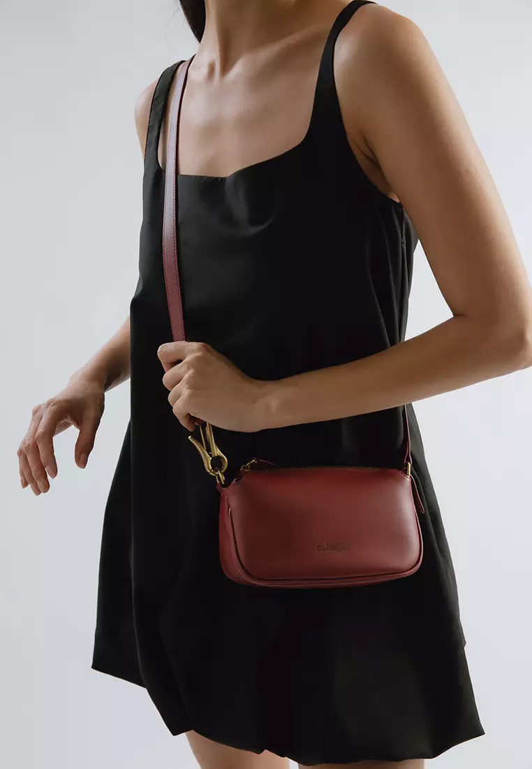 多用途扣子手拿單肩包 - 橄欖綠色