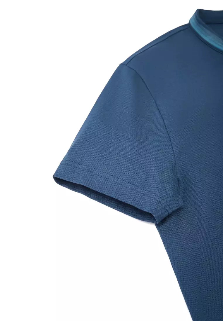 G2000 Non-Iron Pure Cotton Pique Smart Fit Stand Collar Short Sleeve Polo Tee