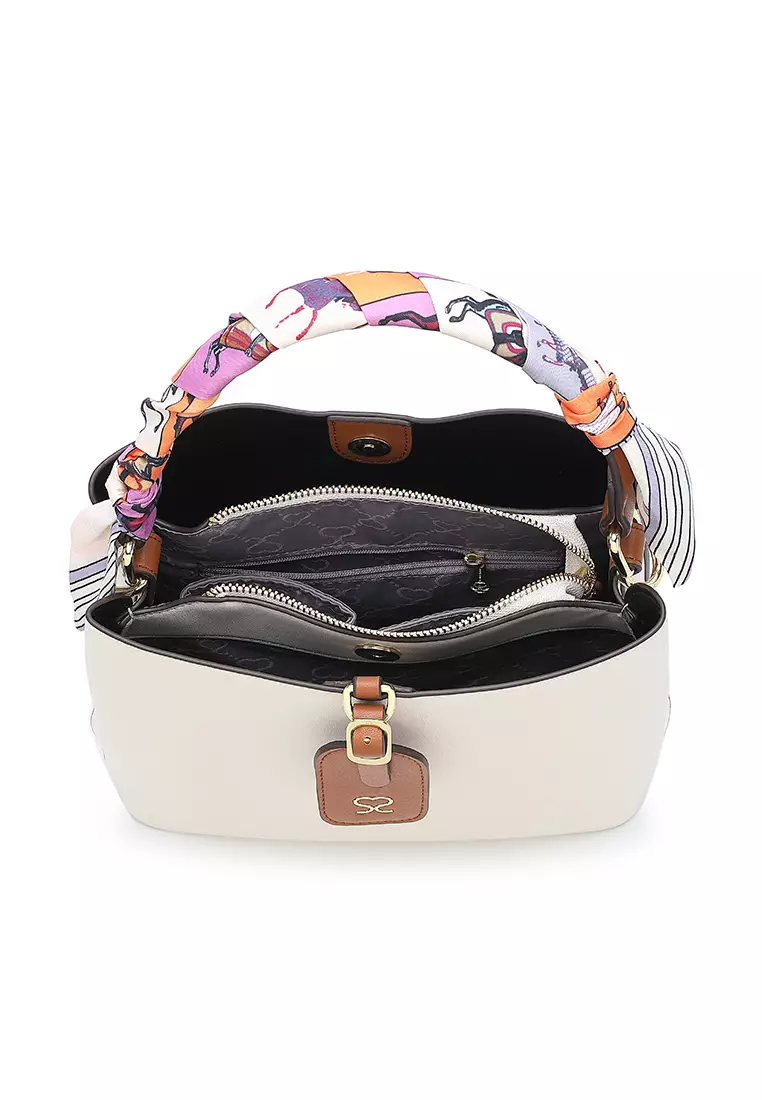 Women's Top Handle Bag / Sling Bag / Crossbody Bag (Tas Selempang / Tas Tangan) - Putih