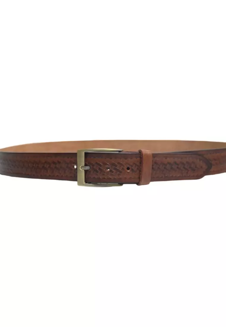 Buy Burberry Burberry counter openwork detail check 3.5cm wide men's belt  804937 2023 Online