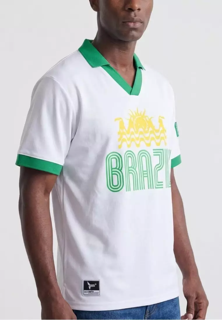 BRAZIL Polo Jersey - The World Reimagined by PLAY BONITO - ! US MEN SIZES ! : S, M, L, XL