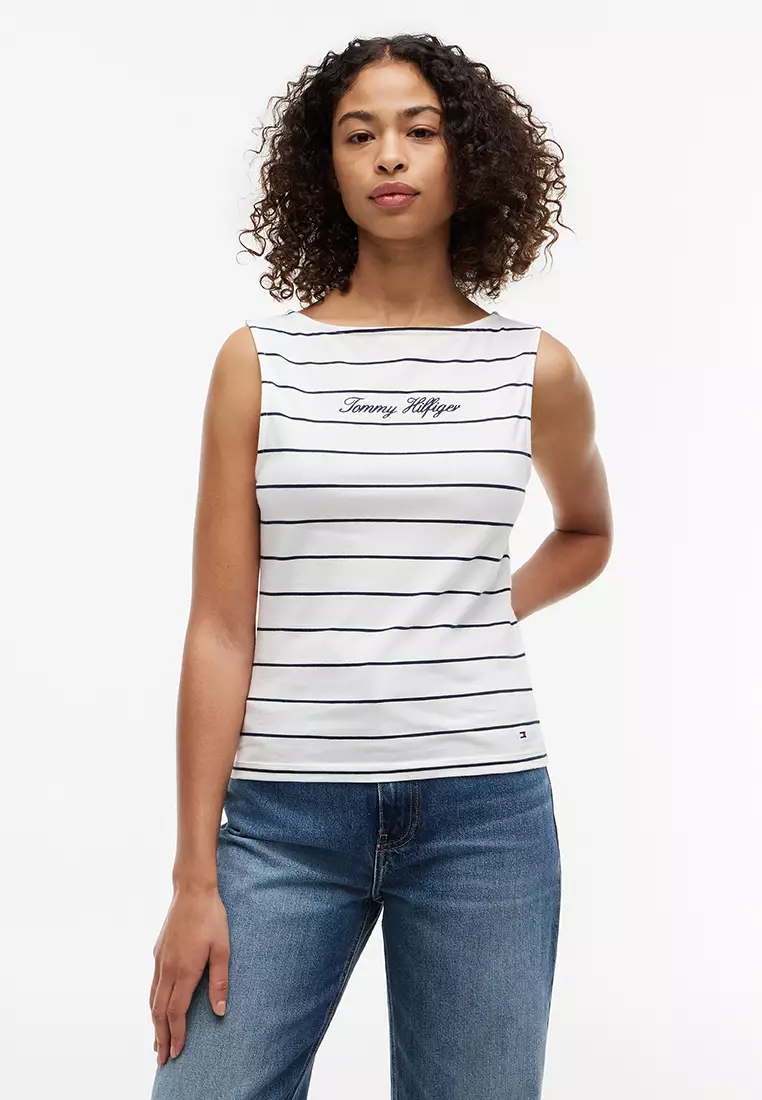 Buy Tommy Hilfiger Slim Boat Neck Tank Top - Th Mainline 2026