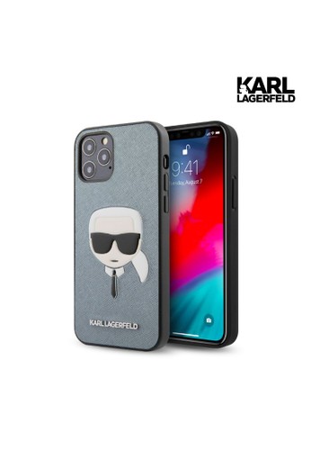 KARL LAGERFELD silver Case IPhone 12 Pro Max Karl Lagerfeld Saffiano Karl Head Silver BA6FDESBE42C39GS_1