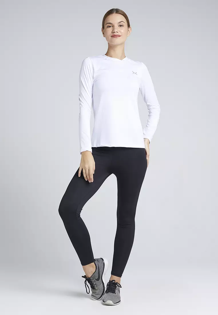 Flexzone Long Sleeves Sport Shirt Women Essential White