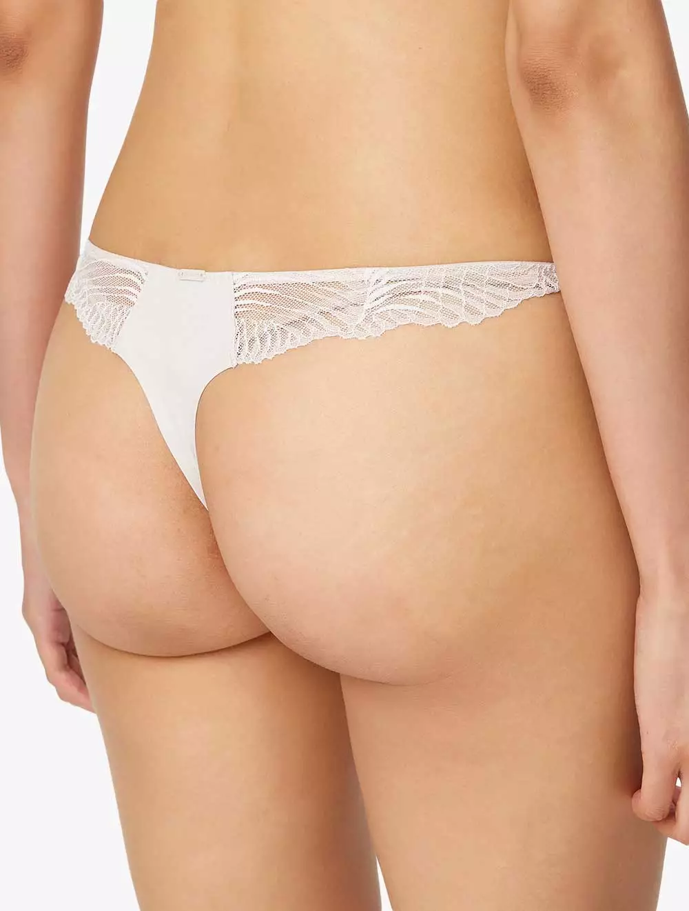 Calvin Klein Underwear - CK Black Geo Lace Thong - Orange - orange