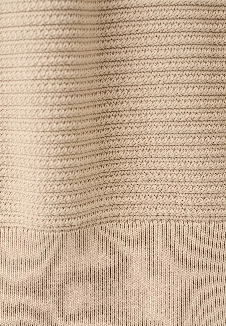 Cotton Sweater With Neck Zip
