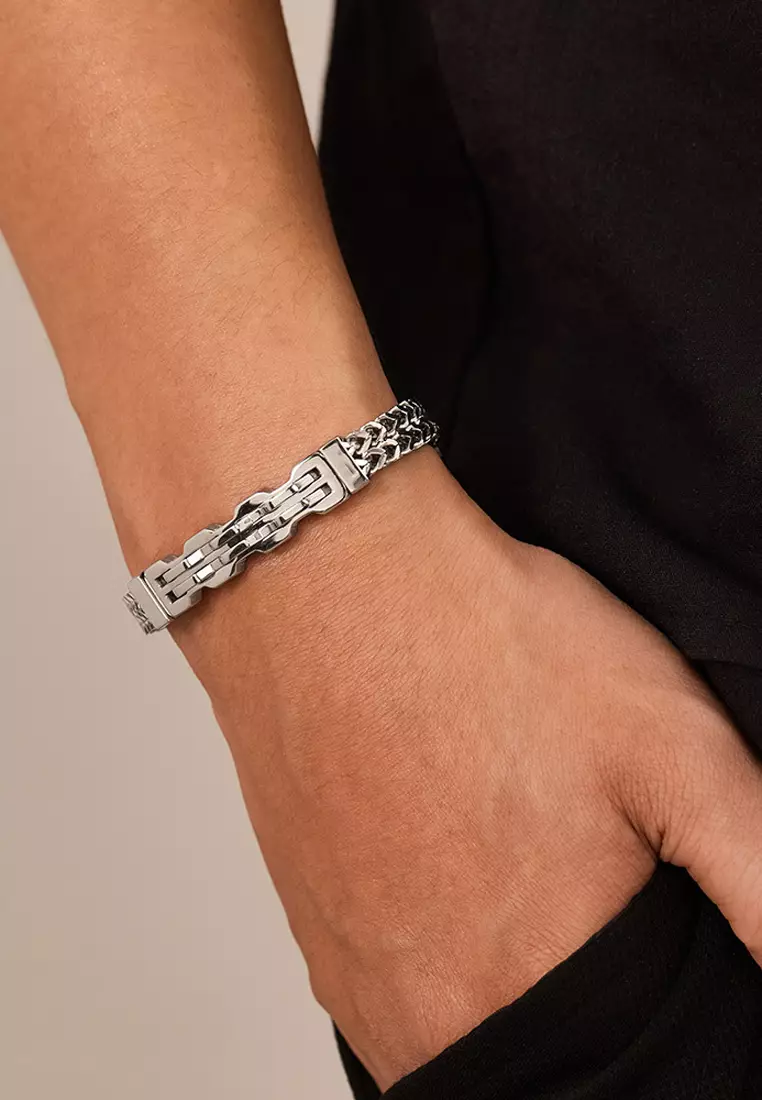 型男質感鈦鋼手鏈