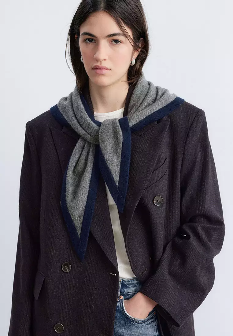 Silk-Cashmere Triangle Scarf