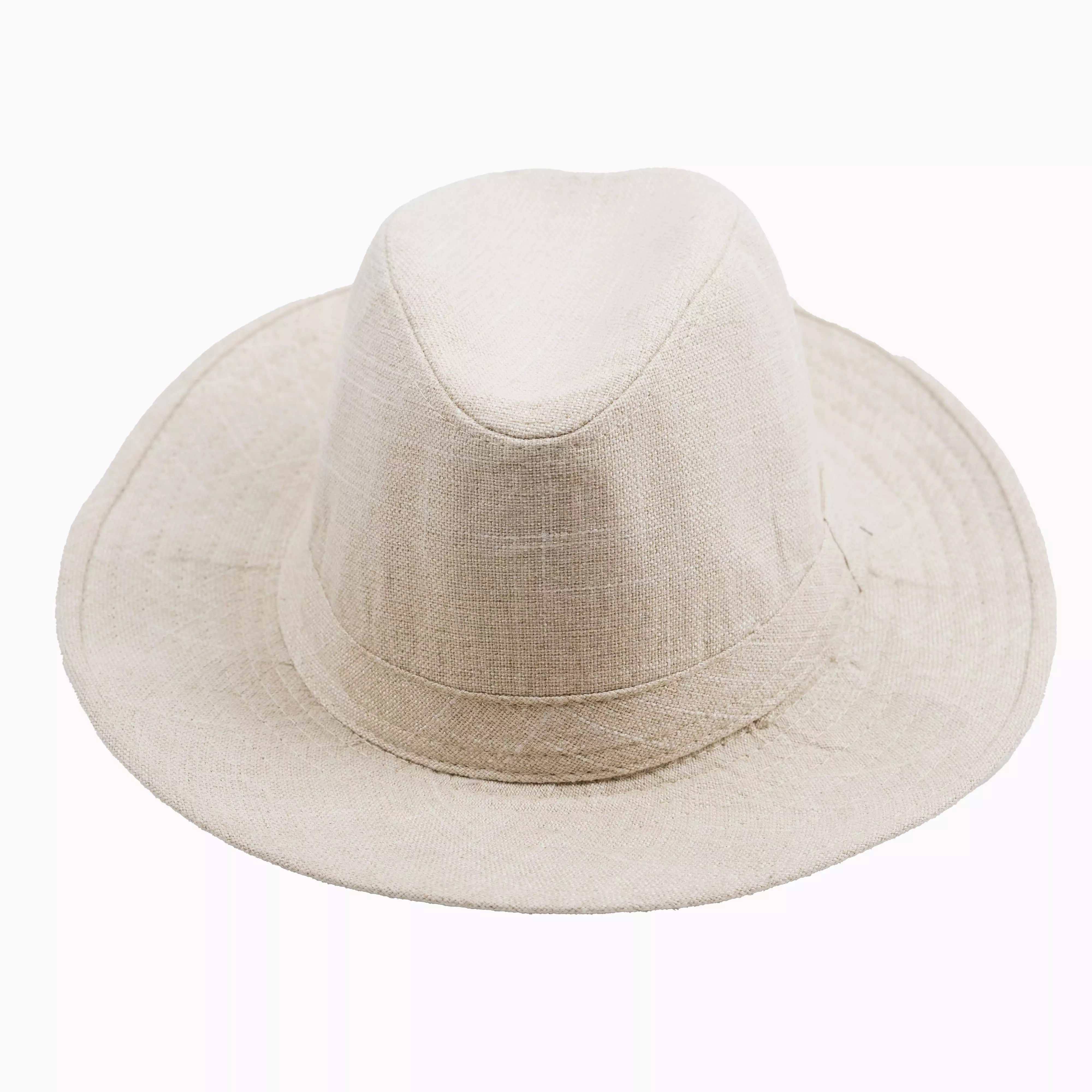 Houseofcuff Topi Panama Hat Fedora Pantai Cowboy Lebar Unisex Putih
