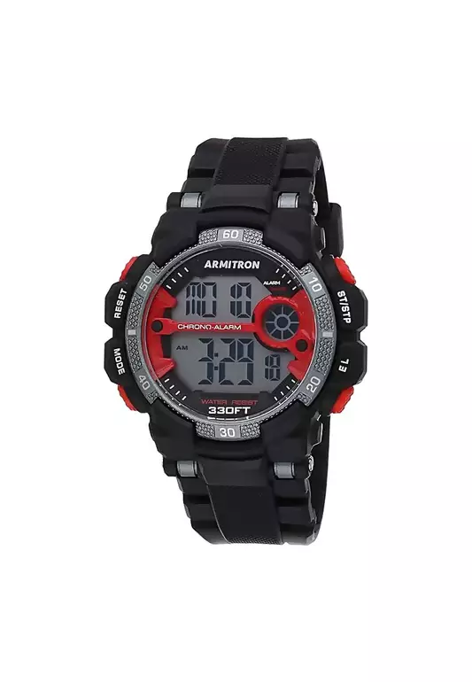 Men's Black Polyutherane Digital Watch AR-40/8486RBK