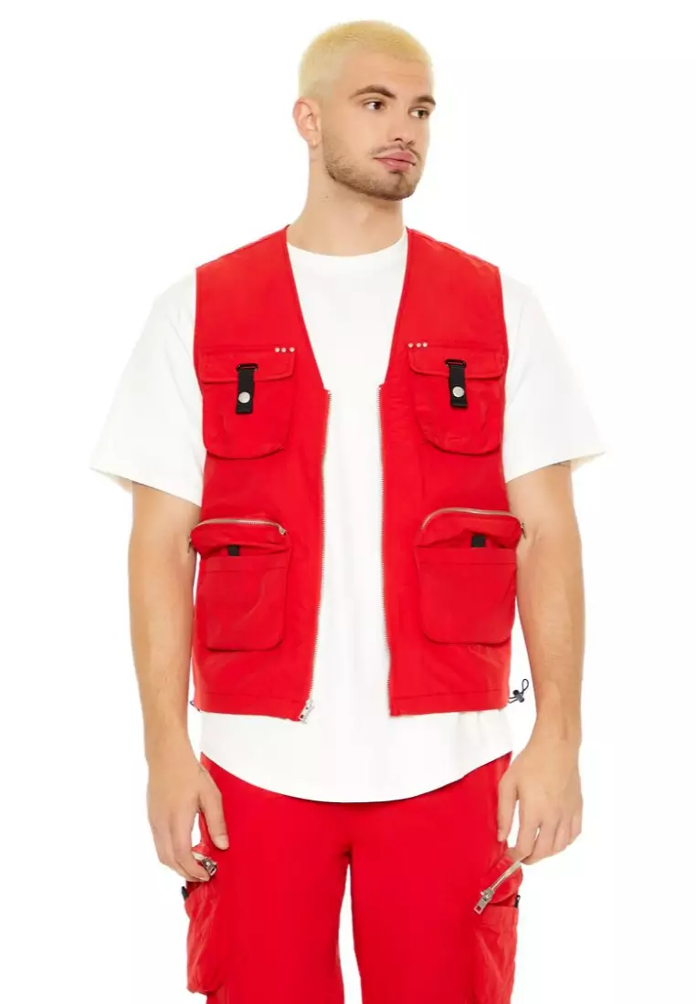 Red cargo vest deals
