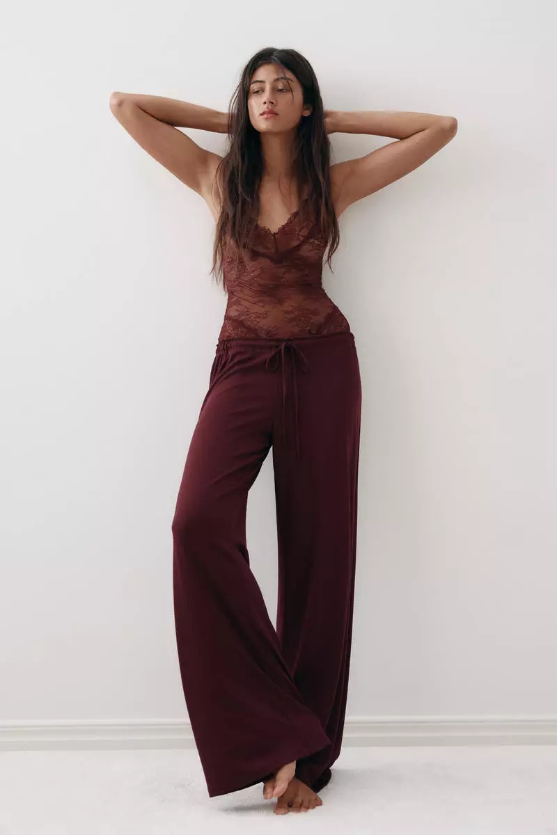 Pointelle pyjama bottoms