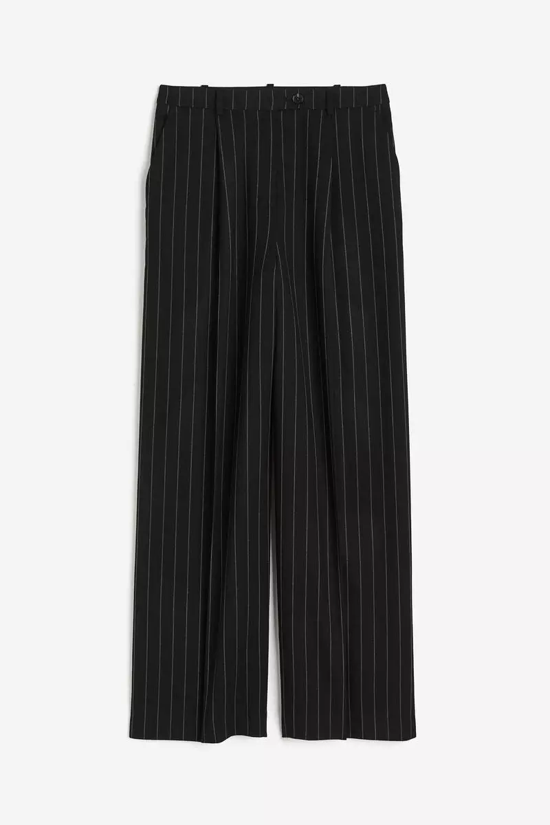 Buy H&M Wide twill trousers 2024 Online ZALORA Singapore