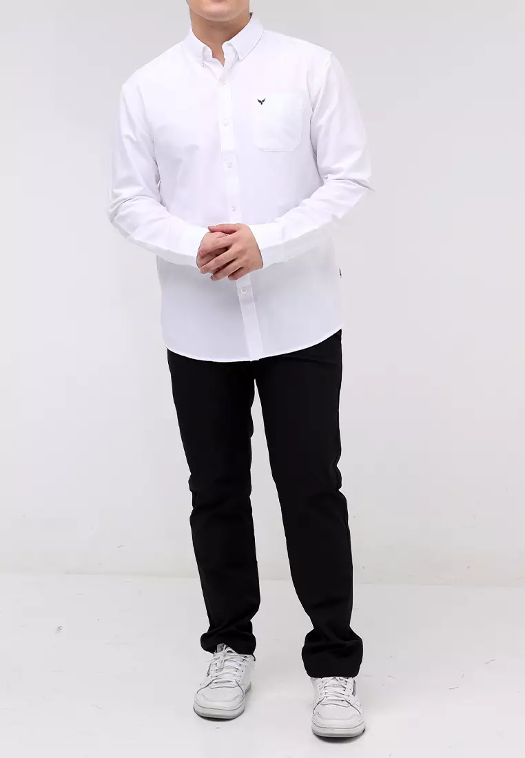 Woven Oxford Polo Long Sleeves