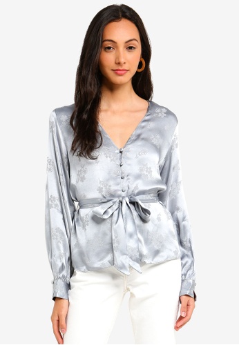 購買流行topshop 花卉提花上衣 Zalora 台灣