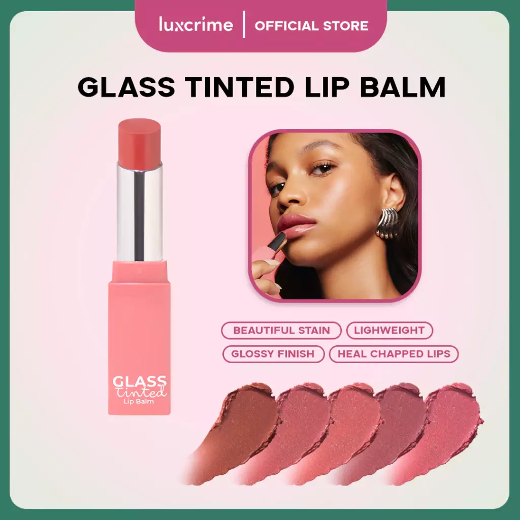 Luxcrime Glass Tinted Lip Balm - Strawberry Sorbet