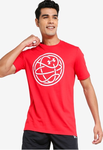 Under Armour pink Hoops Icon Tee AF91CAAD17F631GS_1