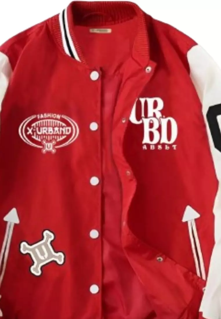 Jaket Varsity Baseball A218 MERAH