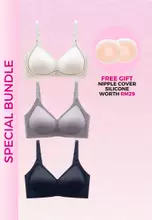 FREE NIPPLE SILICONE COVER - White, Grey, Black