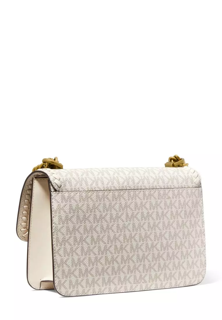 Heather Large Logo Shoulder Bag