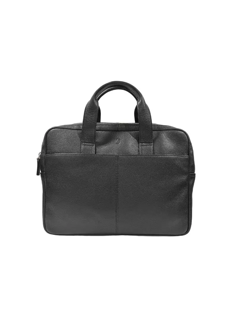 mens black leather laptop messenger bag