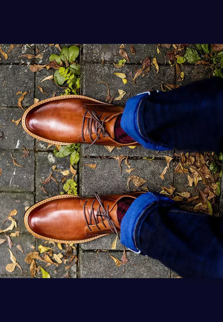 Vintage Amber Leather Brogue Boot G03-8