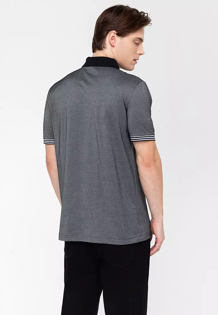 End on end Quarter Zip Polo Shirt