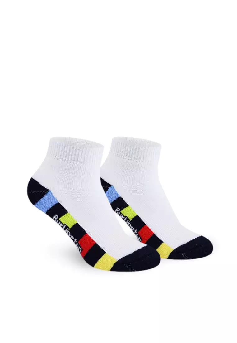 Burlington Boys’ Cotton Sports Ankle Socks 3 Pairs in 1 Pack BBSKG39