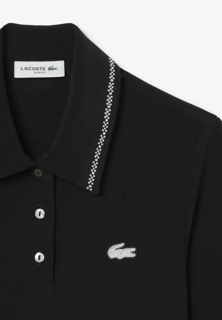 L.12.D Slim Fit Diamanté Pop Polo Shirt