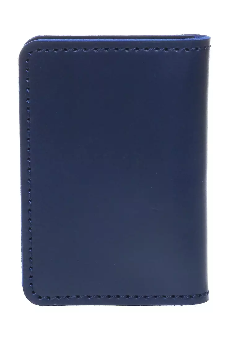 Zackly Card Holder Wallet Dompet Kartu Handmade Many Slot Material Genuine Leather 025 ORIGINAL - Blue