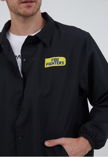Jual Berrybenka Label Men Coach jacket Foo Fighters Black ...