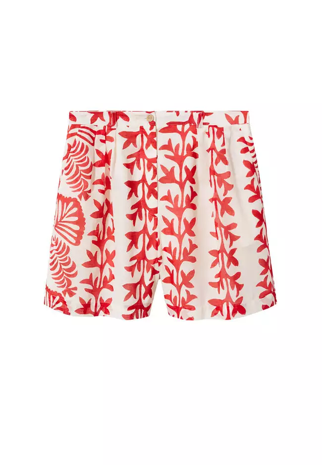 Buy Mango Printed Cotton-Blend Shorts 2025 Online ZALORA Philippines