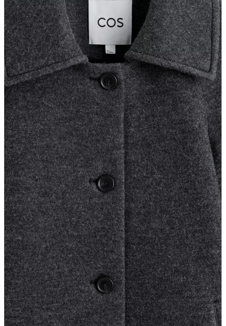 SCULPTED WOOL-BLEND COAT