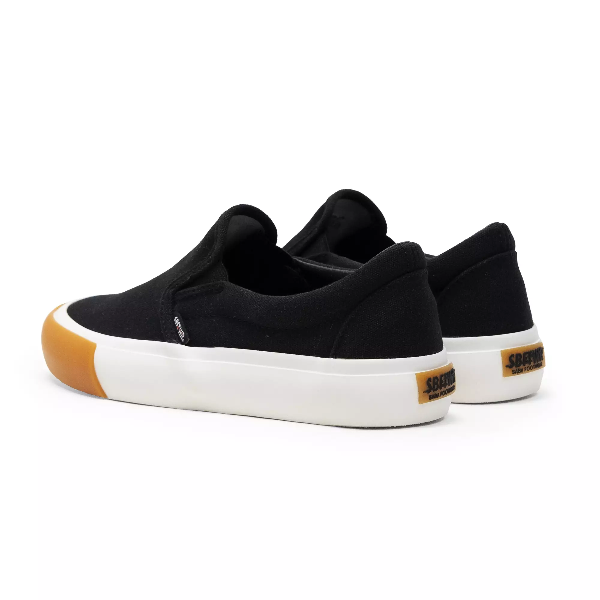 SABA Vintage Slip On Mono All Black - Sepatu Sneakers Casual Pria Wanita