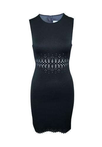Clover Canyon black clover canyon Black Dress with Laser Cut Elements AA9AEAA3DBFDD2GS_1
