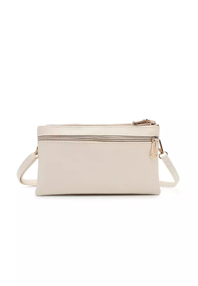 Women's Sling Bag / Crossbody Bag / Wristlet (斜孭袋 / 腕带錢包) - 米黃色