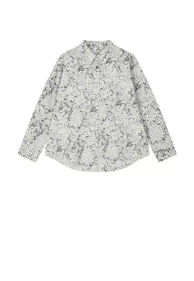 Pattern Element Floral OVERSIZE Long Sleeve Shirt