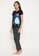 Clovia black Clovia Monster Emoji Print Top & Pyjama Set in Black - 100% Cotton 1516BAAECB22DAGS_2