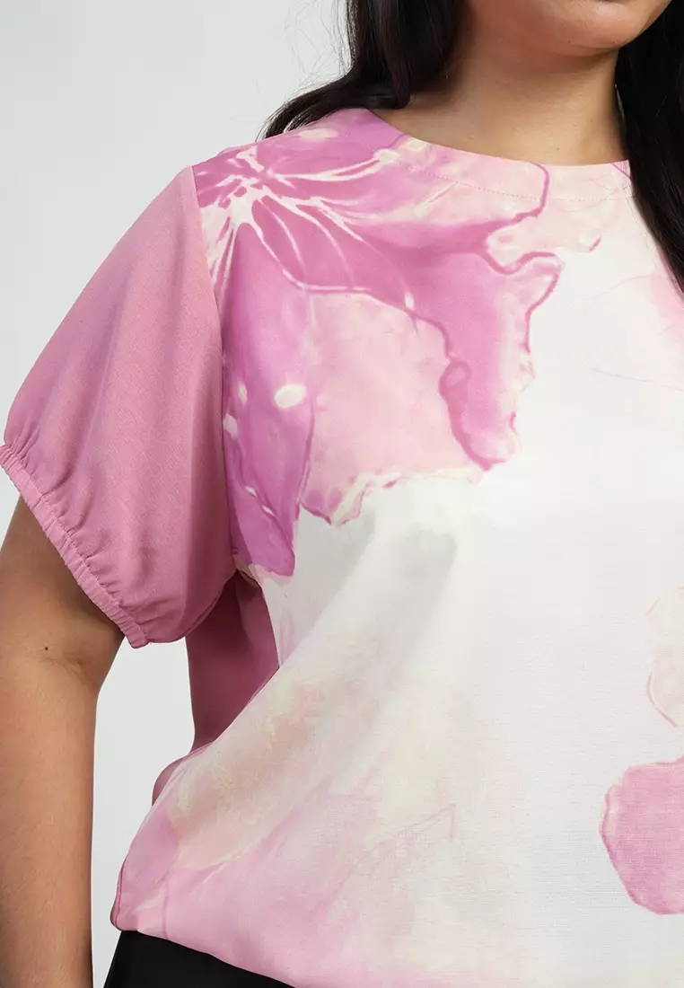 Milly by Paperdolls Alea Floral Printed Relaxed Blouse Top