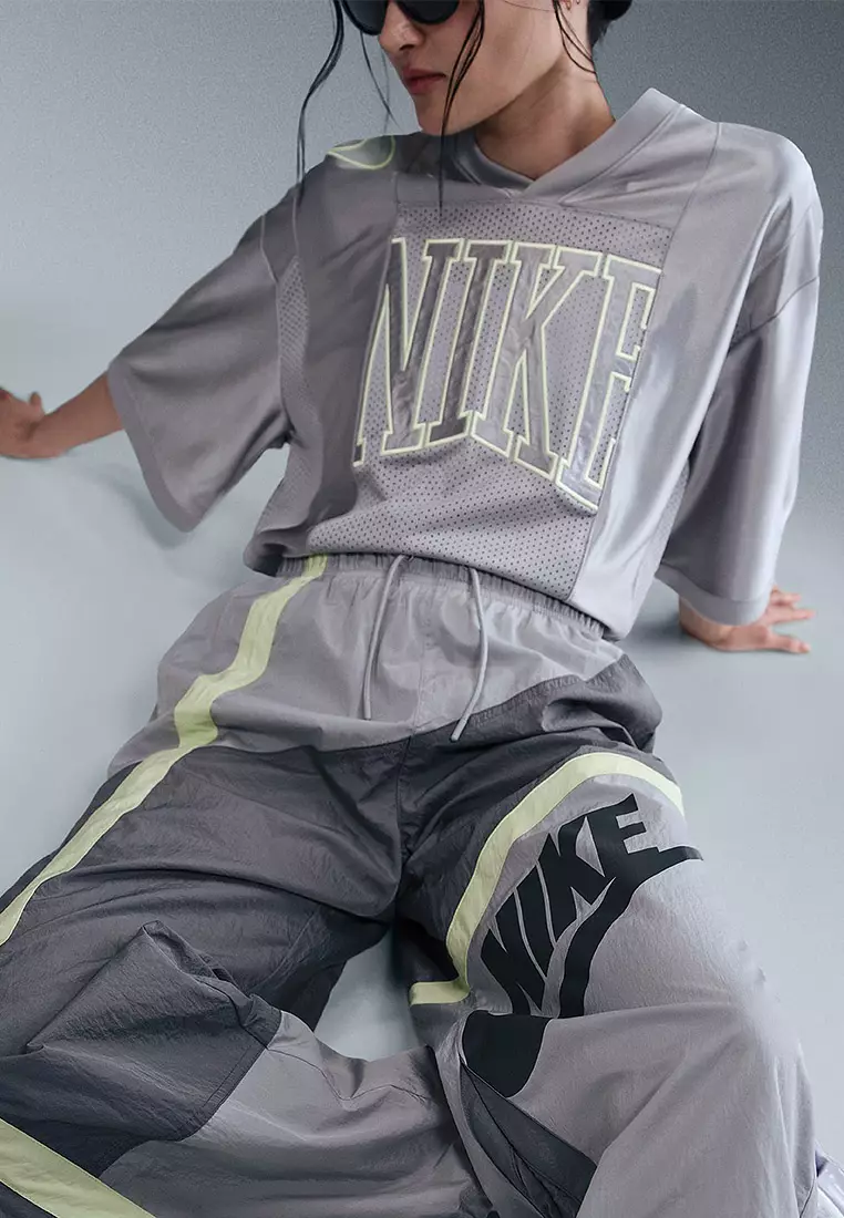 Sportswear Mid-Rise Loose Woven Open-Hem Pants