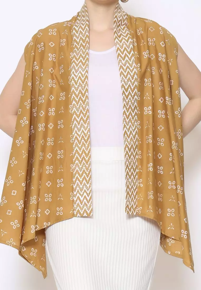 Rinjanie Batik - Bolero Turmeric - Setelan Batik Wanita Cotton Series Lurik Handmade Turmeric, Bolero Atasan batik - BLHD-YL