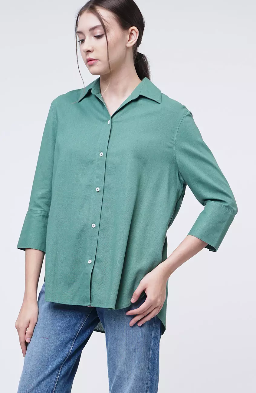 Kemeja Wanita Ariella Dusty Green