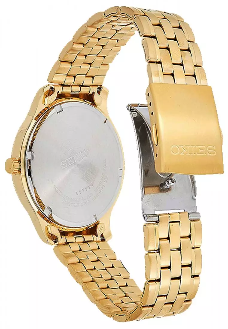 Jam Tangan Pria Seiko Neo Classic Original Garansi Resmi SUR296P1 SUR296 Strap Stainless Steel Gold
