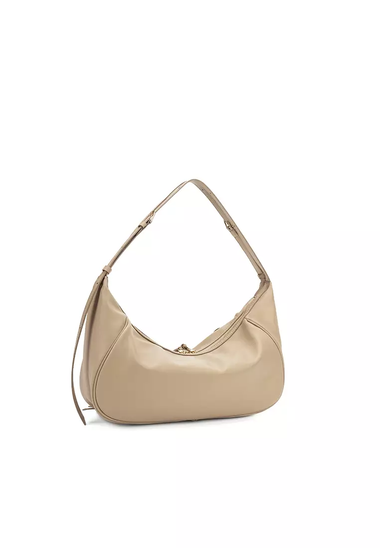 Ursula V11 2-Way Drape Hobo / Crossbody Bag - Almond