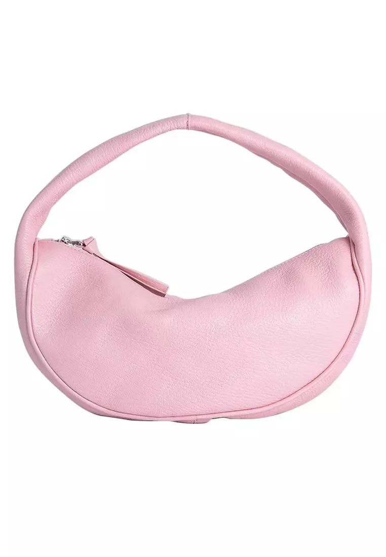 Buy By Far By Far Cush Flat Grain Leather Shoulder Bag in Peony in