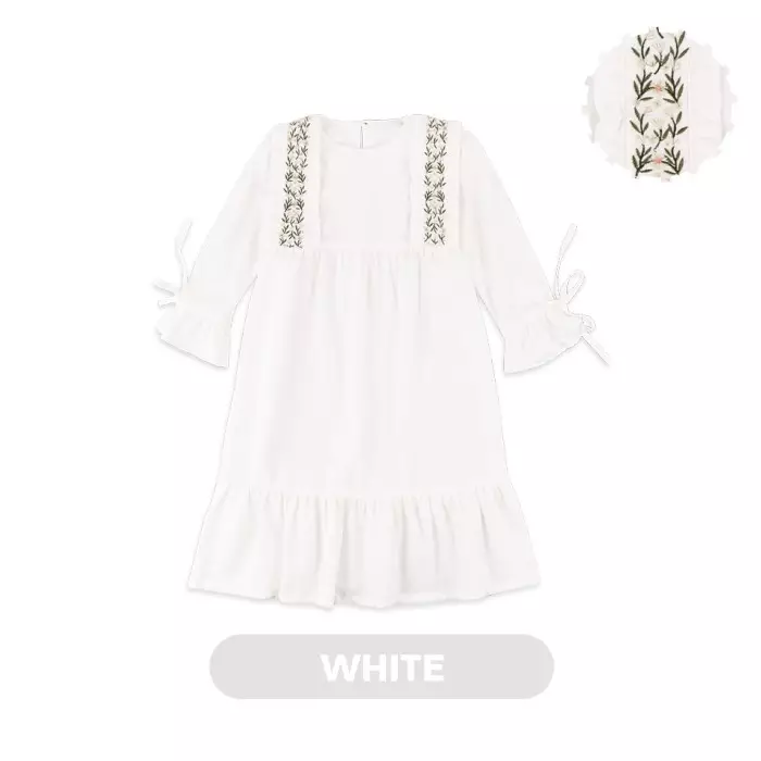 Mooi Dress Anak Gamis Anak Perempuan Raya Collection Maisha Gamis - White