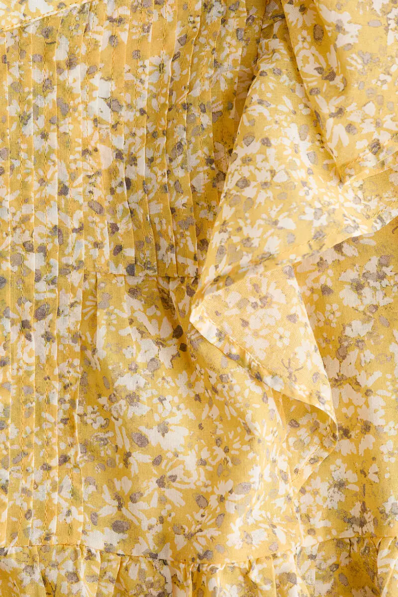 Frill-trimmed cotton top