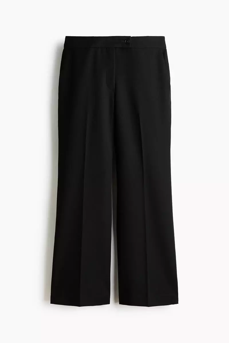 Bootcut ankle-length trousers