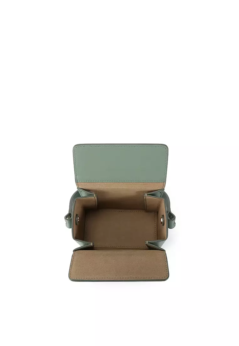 DEVON Mini Chain Box Bag - Eucalyptus