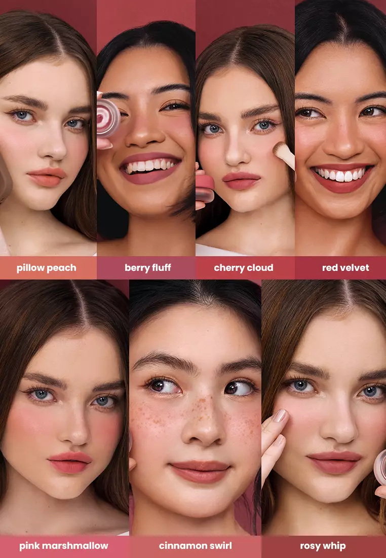 Mallow Pot + Lip Brush Duo  (Rosy Whip + Pillow Peach)